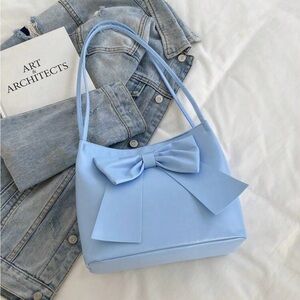 Elegant Blue Bow Women's Bag